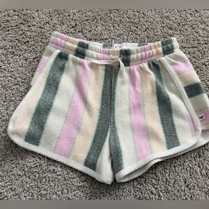 Roxy “Feels Like Summer” Lounge Shorts Hazy Stripe Girls Size 10 NWOT